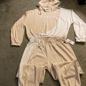 Tommy Hilfiger Cream and White Hoodie Set